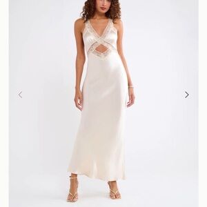 Rumored: Crossroads Slip Lace Maxi Dress